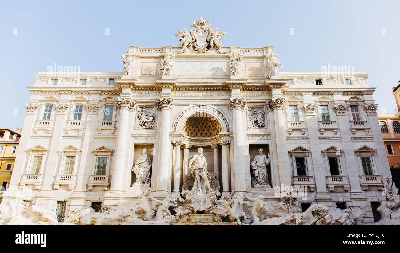 Fontaine de Trevi (Fontana di Trevi) à Rome, Italie. Banque D'Images