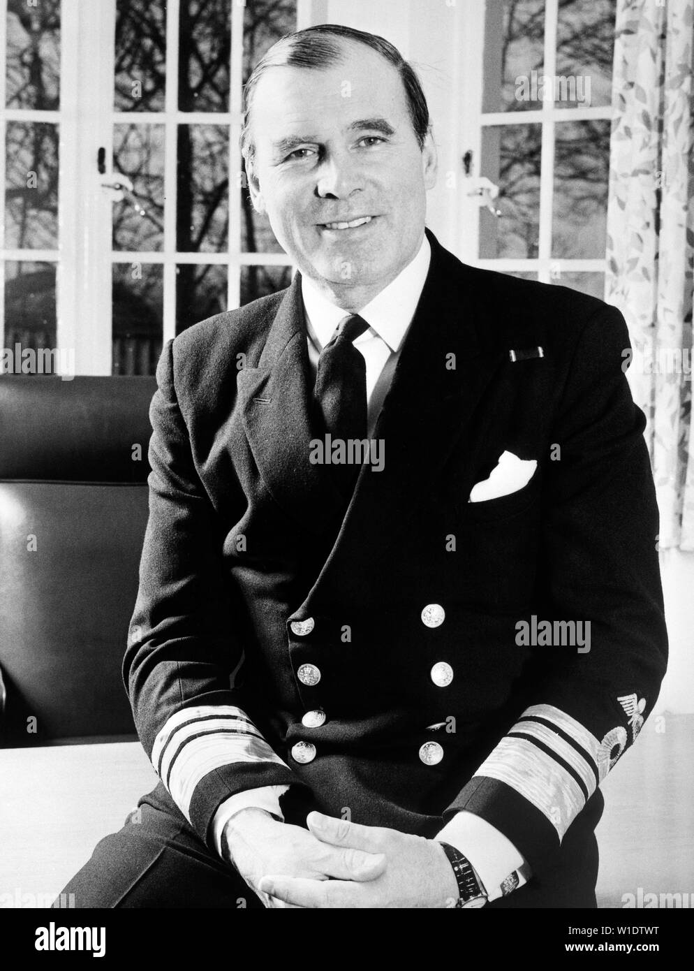 L'ancien Vice-amiral Sir Nicholas Hunt, qui a réussi en juin l'amiral Sir William Staveley dans le rang d'Amiral, commandant en chef flotte. Banque D'Images