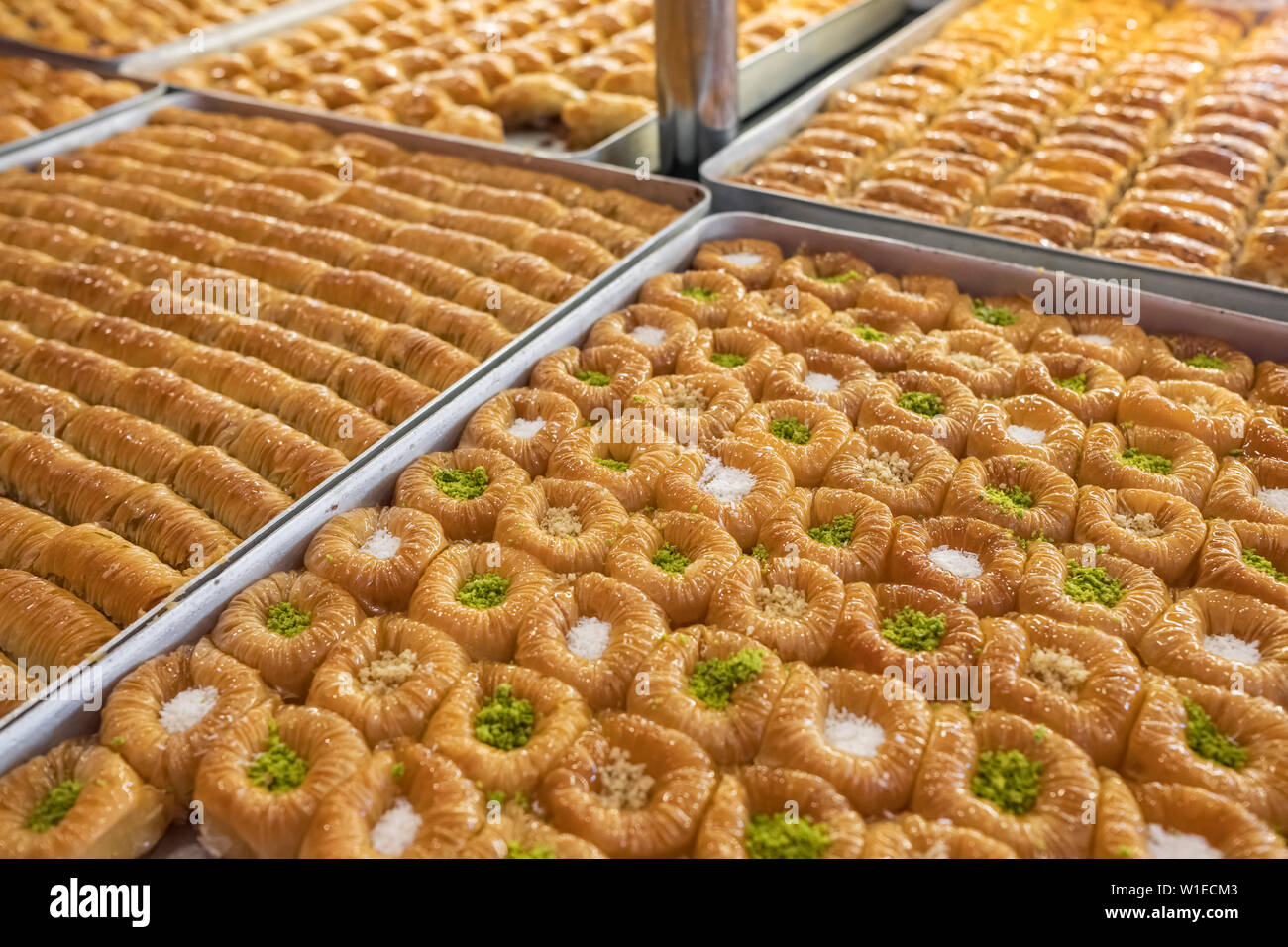 Baklava dessert turc traditionnel close-up Banque D'Images