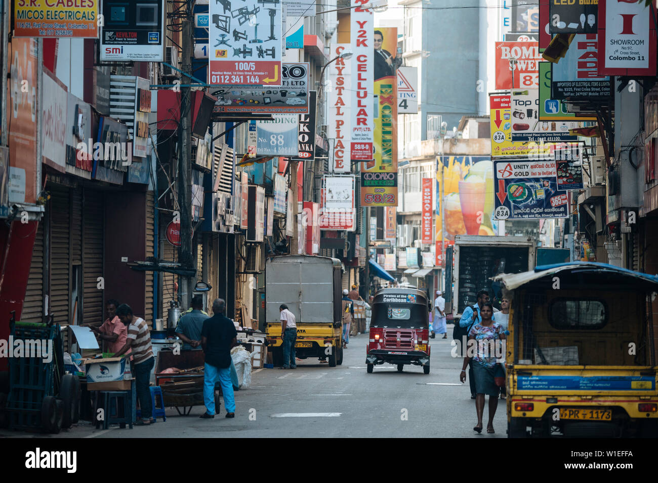 Scène de rue, Pettah, Colombo, Sri Lanka, Asie Banque D'Images