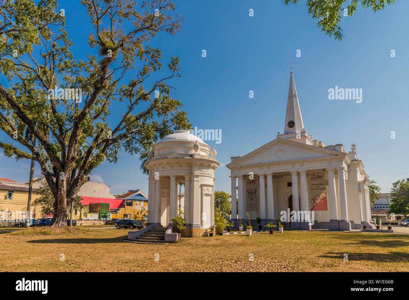 Église Saint-Georges, George Town, l'île de Penang, en Malaisie, en Asie du Sud-Est, l'Asie Banque D'Images