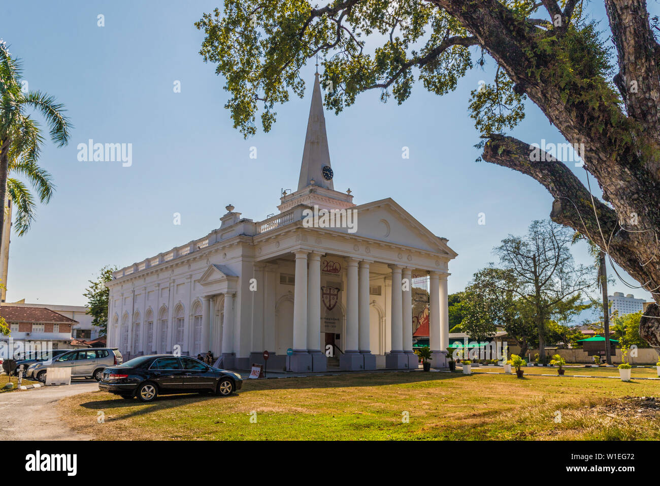 Église Saint-Georges, George Town, l'île de Penang, en Malaisie, en Asie du Sud-Est, l'Asie Banque D'Images