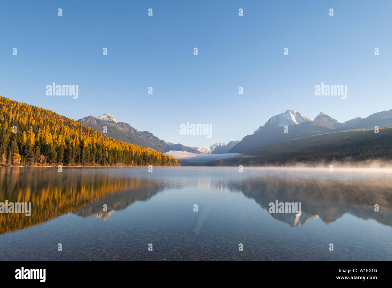 Lac Bowman, Glacier National Park, Montana, États-Unis d'Amérique, Amérique du Nord Banque D'Images