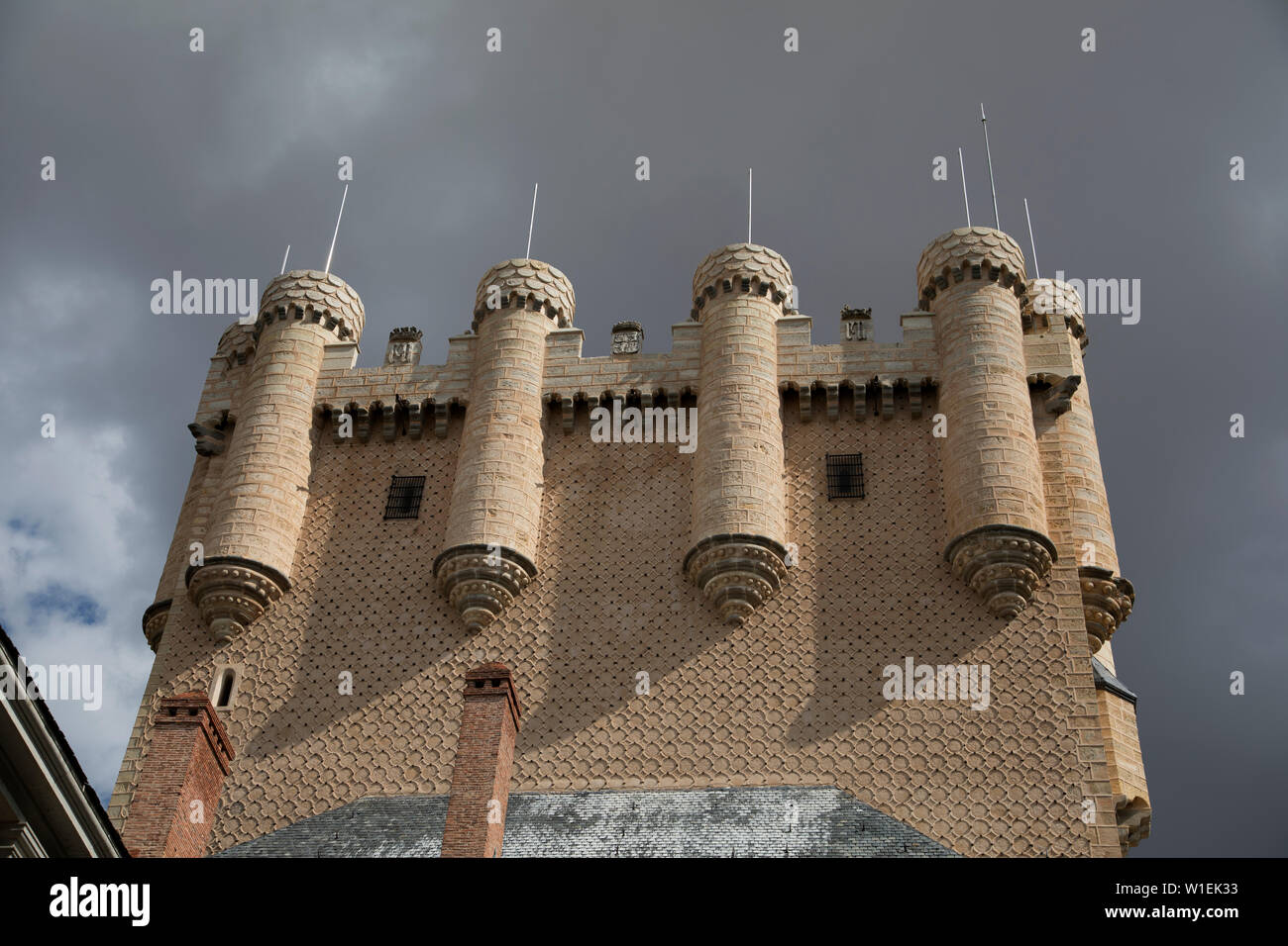 La 13ème et 16ème siècle Alcazar de Ségovie en Castille-leon Espagne Banque D'Images