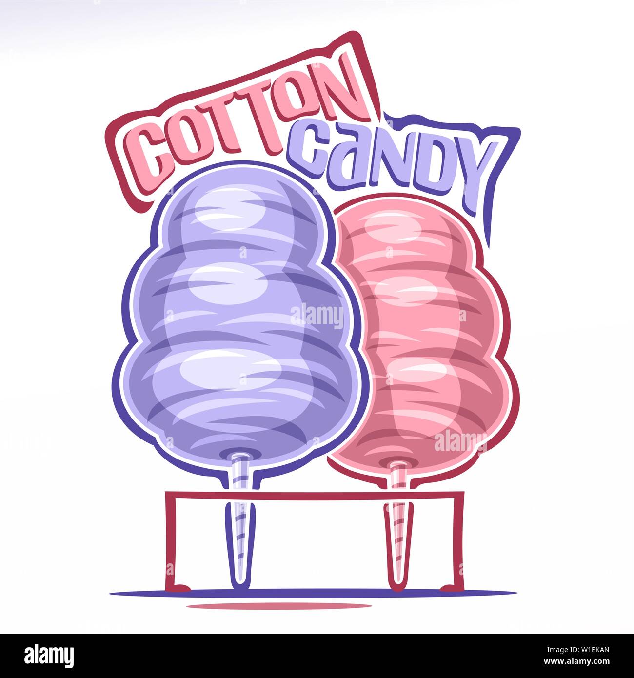 Logo Vector pour Cotton Candy Illustration de Vecteur