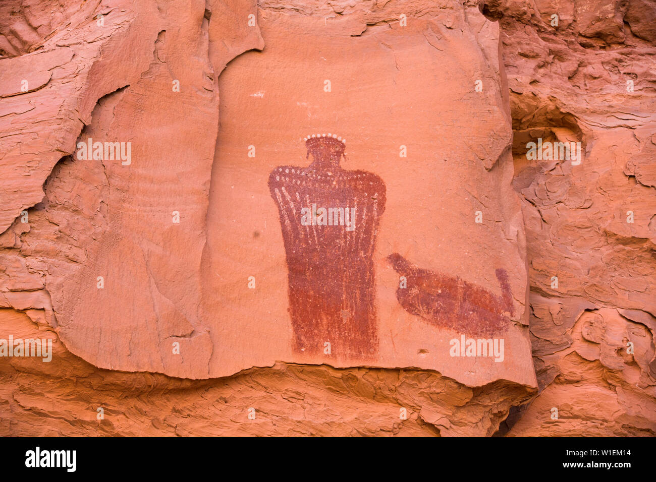 Moki (Moqui) Reine pictogramme, Glen Canyon National Recreation Area, Utah, États-Unis d'Amérique, Amérique du Nord Banque D'Images