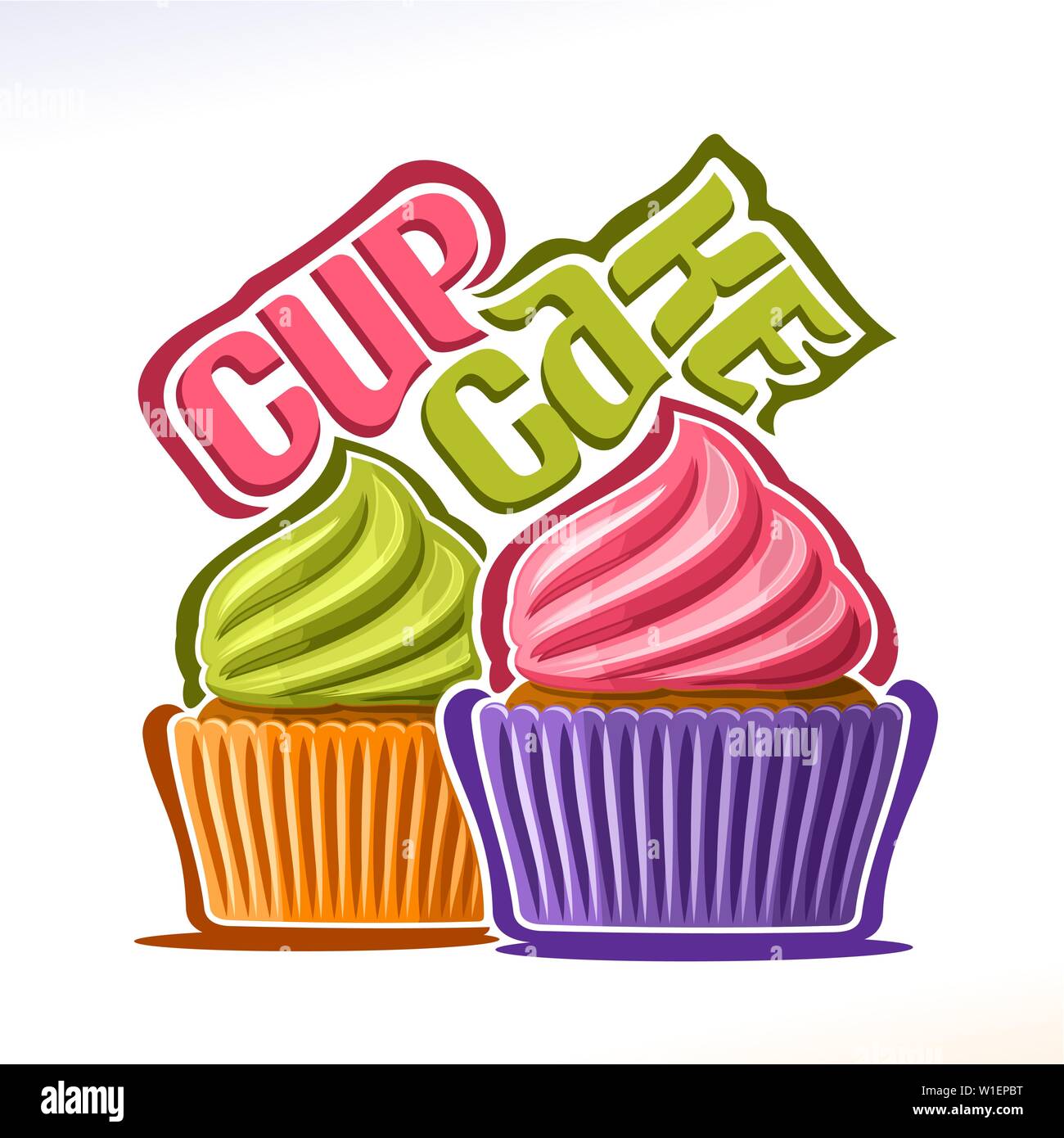 Logo Vector pour Cupcake Illustration de Vecteur