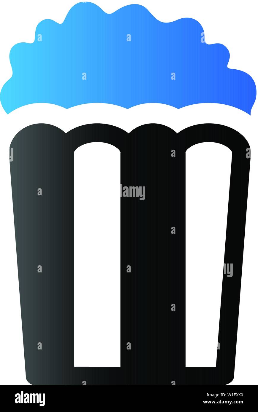 L'icône pop-corn en duo la couleur. Film food snack Illustration de Vecteur