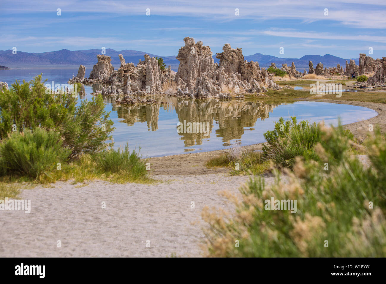 Tufas à Mono Lake, calcium-Carbonate Spires and Knobs, Lee Vining, Californie, États-Unis Banque D'Images