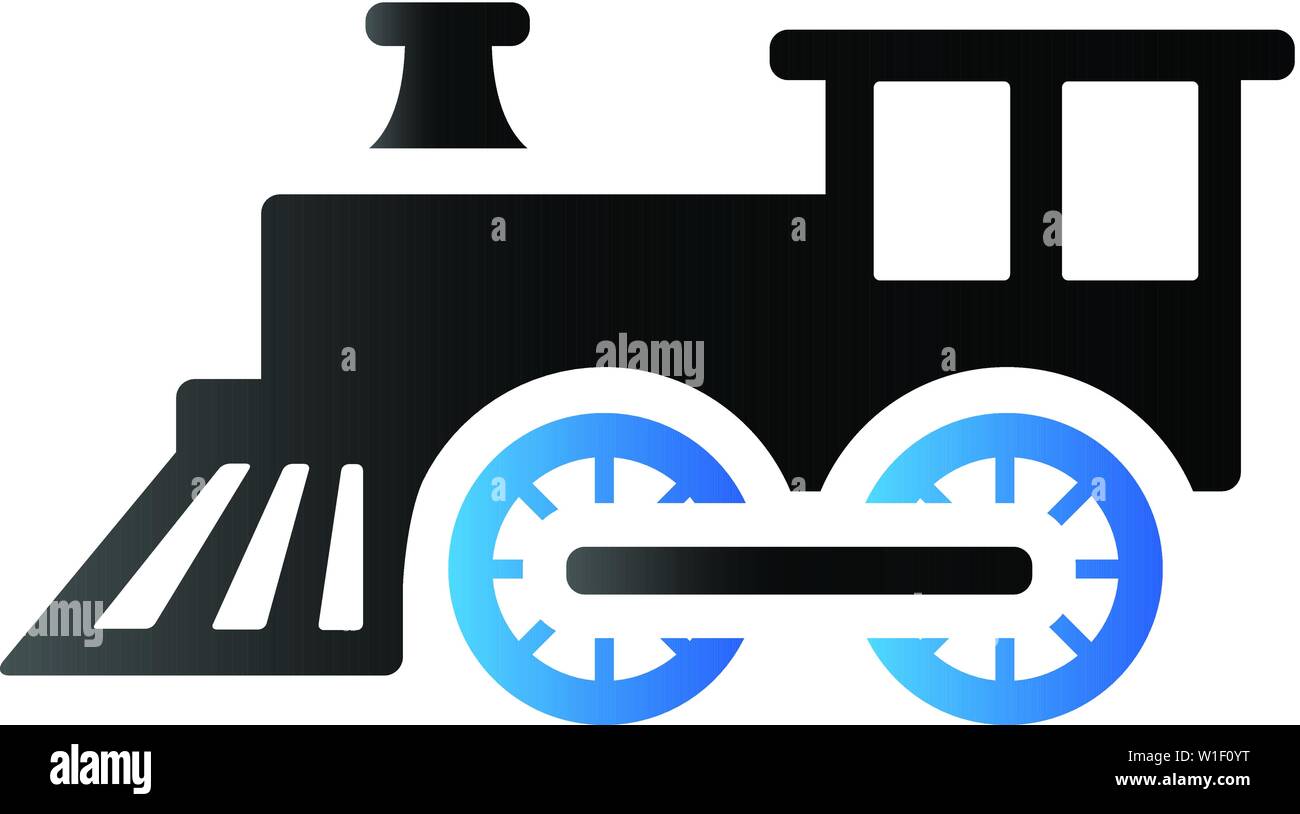 Jouet Locomotive icône dans ton duo couleur. Jeux enfants Illustration de Vecteur