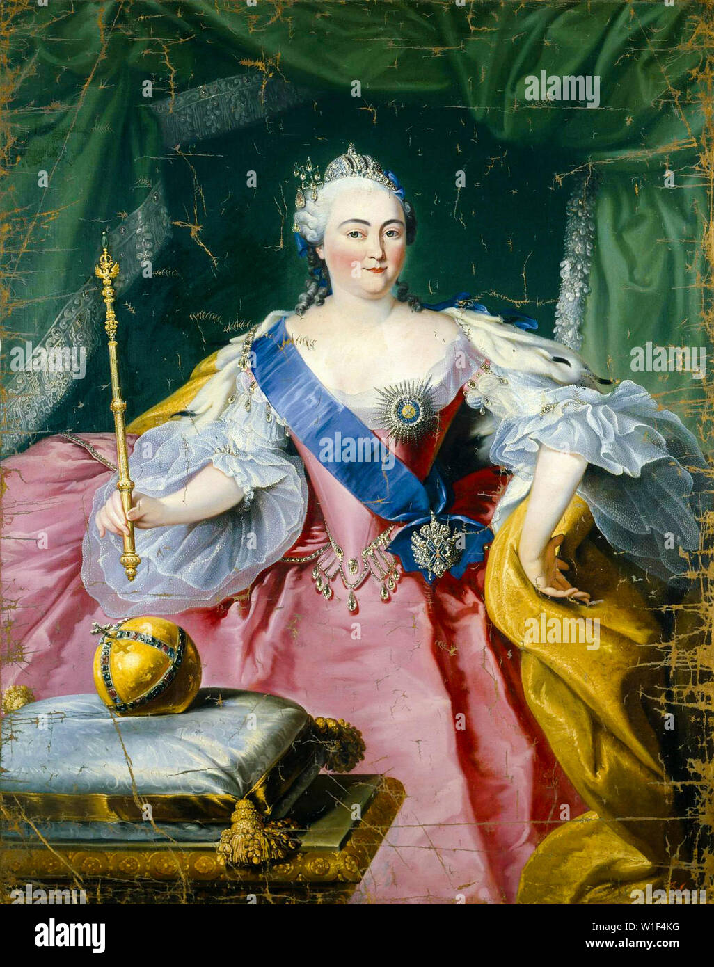 Georg Caspar von Prenner , l'Impératrice Elisabeth Petrovna de Russie, 1709-1762, portrait peinture, 1750-1759 Banque D'Images