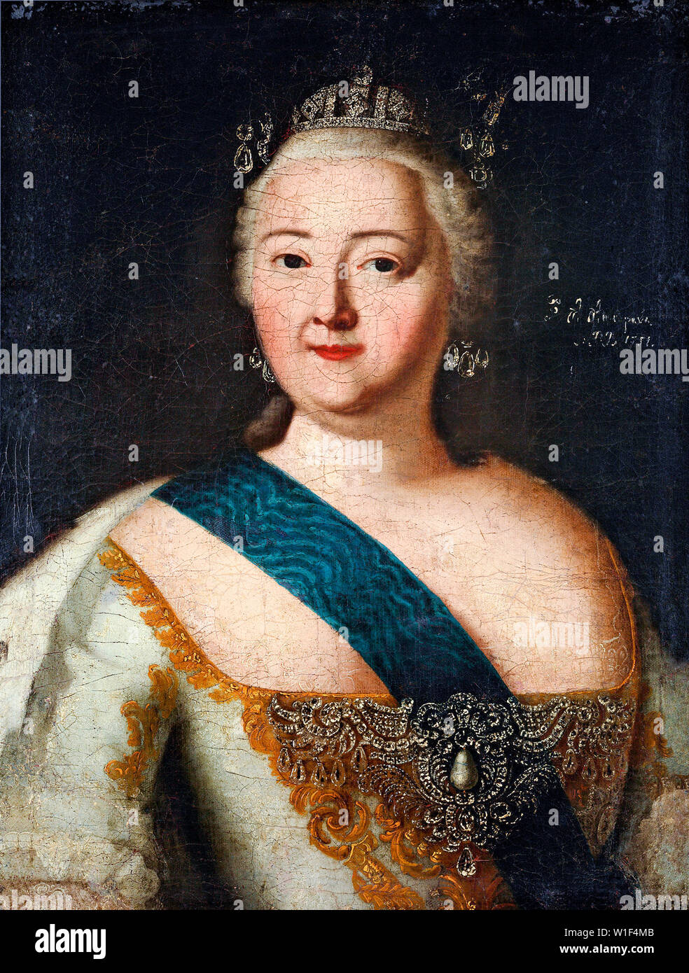 Alexsey Antropov, l'Impératrice Elisabeth I de Russie, 1709-1762, portrait, 1751 Banque D'Images