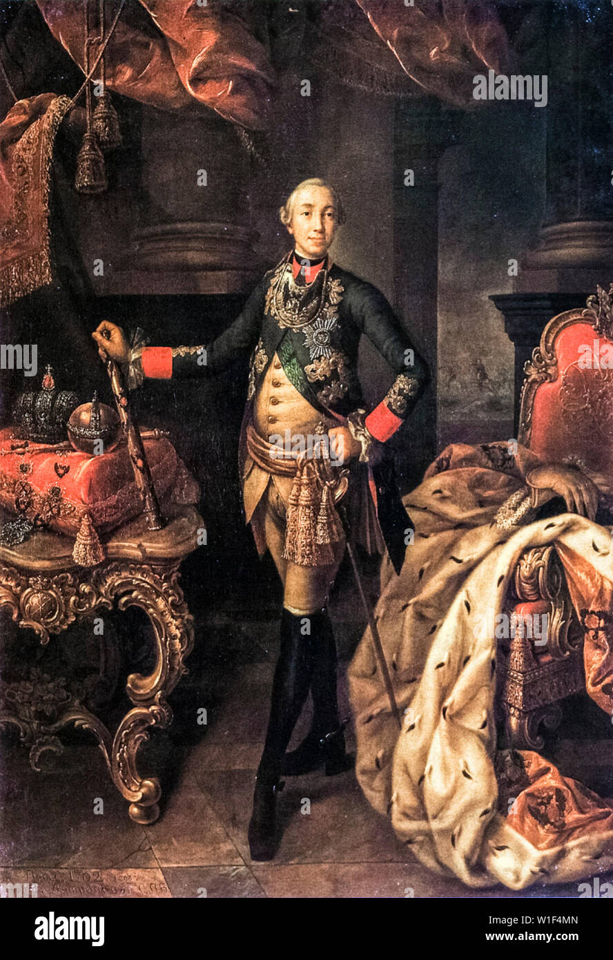 Alexsey Antropov, Peter III, empereur de Russie, 1728-1762, portrait, 1762 Banque D'Images