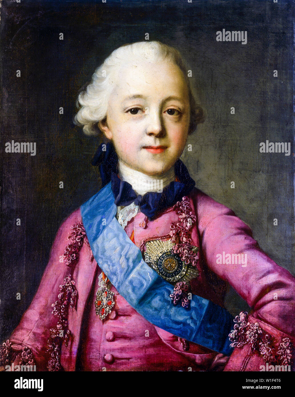 Vigilius Eriksen, Grand-duc Paul Petrovich, (plus tard Paul Ier de Russie), enfant, 1754-1801, portrait painting, 1764 Banque D'Images