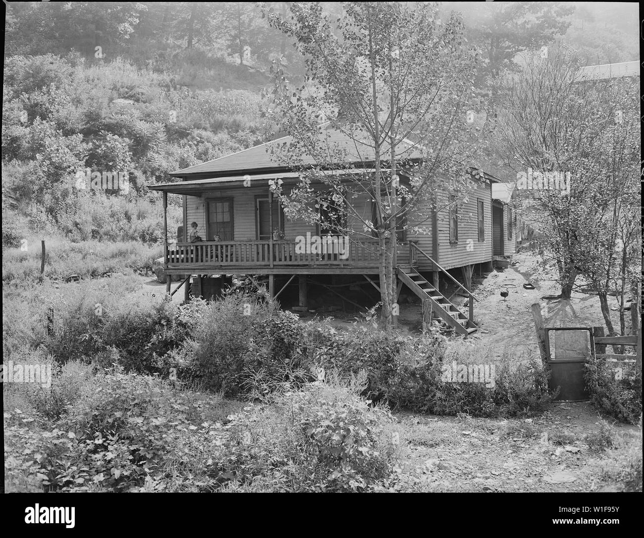 Maison de mineur. Le sud de Coal Corporation, Bradshaw Mine, Bradshaw, McDowell County, Virginie occidentale. Banque D'Images