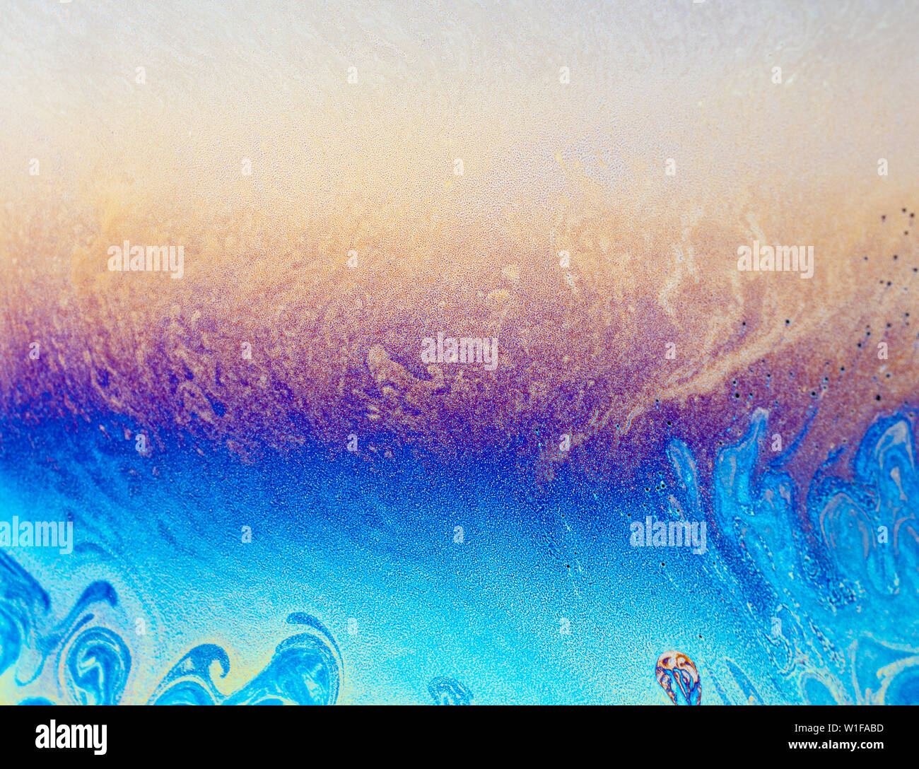 Motif fantaisie incroyable de l'eau savonneuse résumé fond demi-cercle. Modèle de l'univers planètes ou l'espace cosmique. Banque D'Images