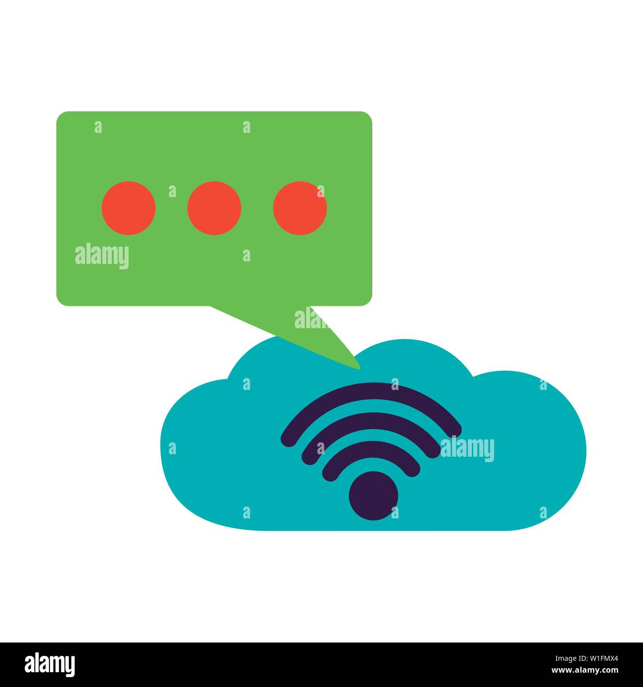 Connexion wifi gratuit Illustration de Vecteur