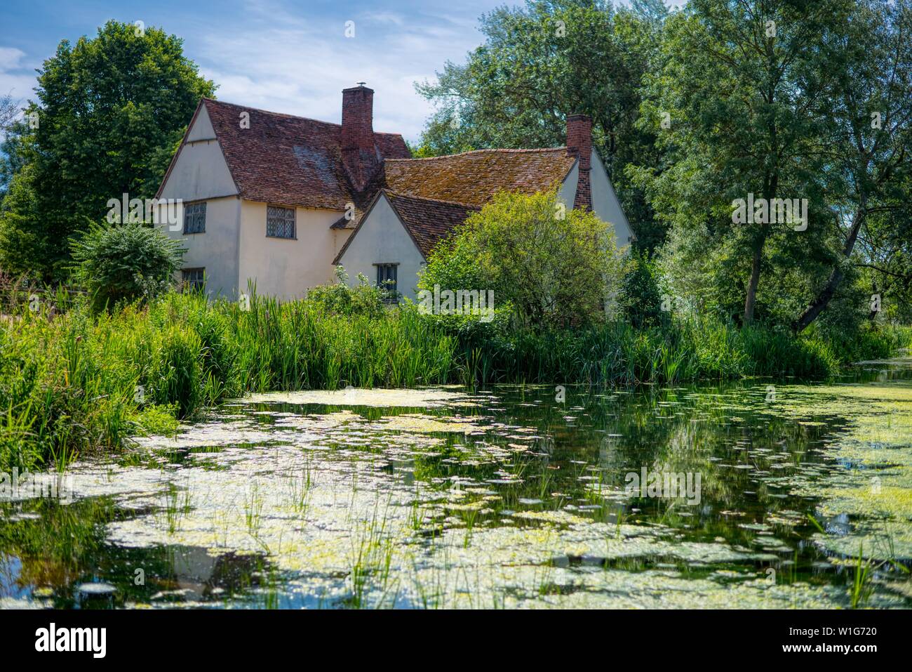 Willy Lott's Cottage, Moulin de Flatford, East Bergholt, Suffolk, UK Banque D'Images