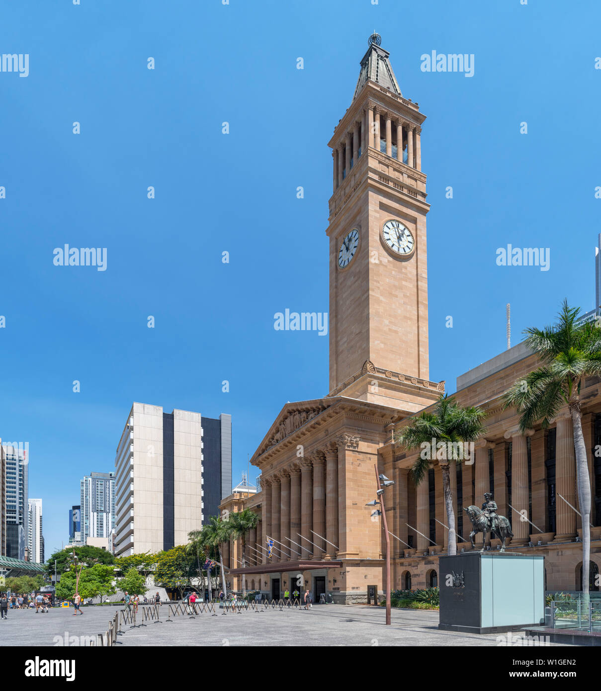 L'Hôtel de ville de Brisbane, King George Square, Brisbane, Queensland, Australie Banque D'Images