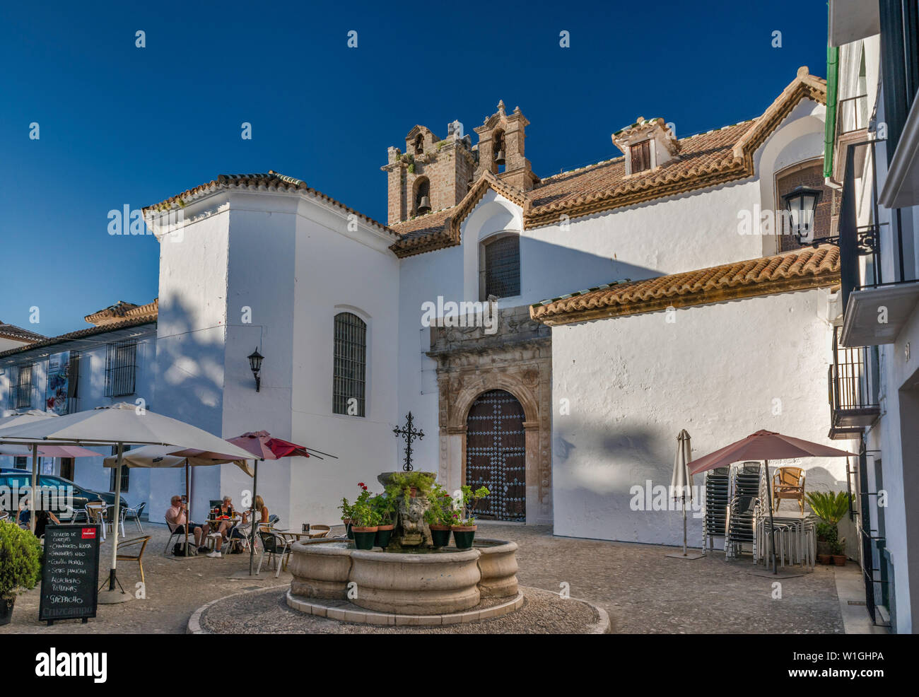 Iglesia de la Asuncion, église du 16ème siècle dans la région de Barrio de la Villa, vieille ville de Priego de Cordoba Cordoba province, Andalusia, Spain Banque D'Images