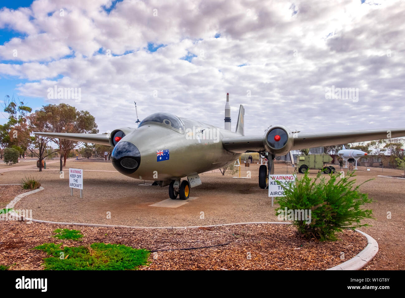Woomera Missile National Aerospace et Park, Royal Australian Air Force (RAAF) Centre du patrimoine mondial de Woomera, dans le sud de l'Australie. Banque D'Images