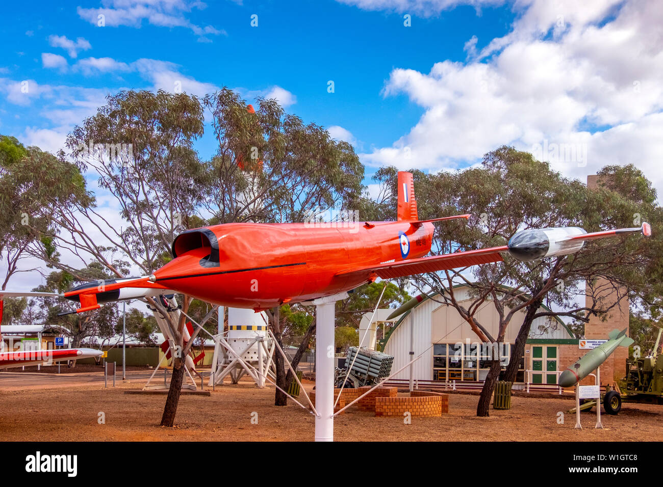 Woomera Missile National Aerospace et Park, Royal Australian Air Force (RAAF) Centre du patrimoine mondial de Woomera, dans le sud de l'Australie. Banque D'Images