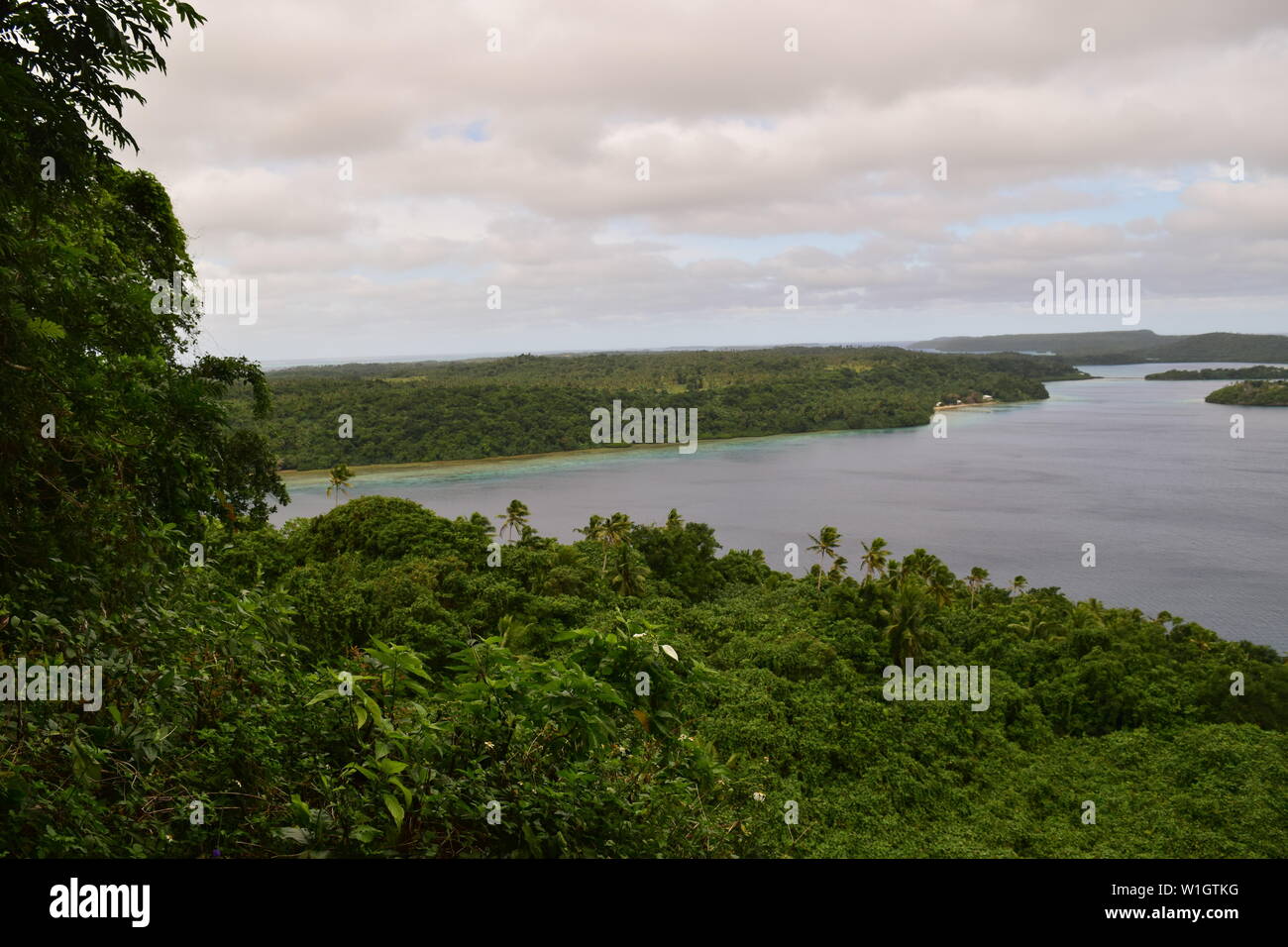 Un belvédère surplombant le mont Talau Parc National, Îles Vavau Banque D'Images