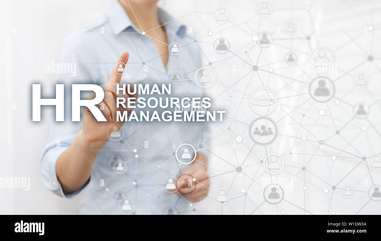 La gestion des ressources humaines, RH, Team Building et de recrutement concept sur arrière-plan flou Banque D'Images