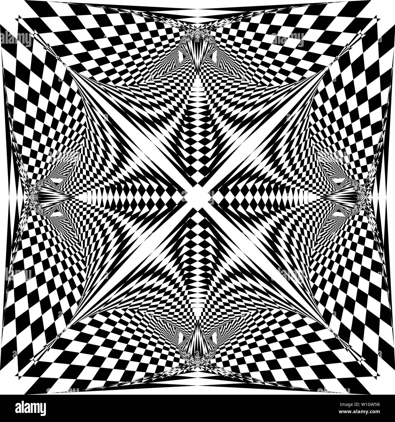 Burg médiévale centrale arlequin cirque ruuf impression espace négatif inspiré strukture abstract art déco coupe illustration sur fond transparent Illustration de Vecteur