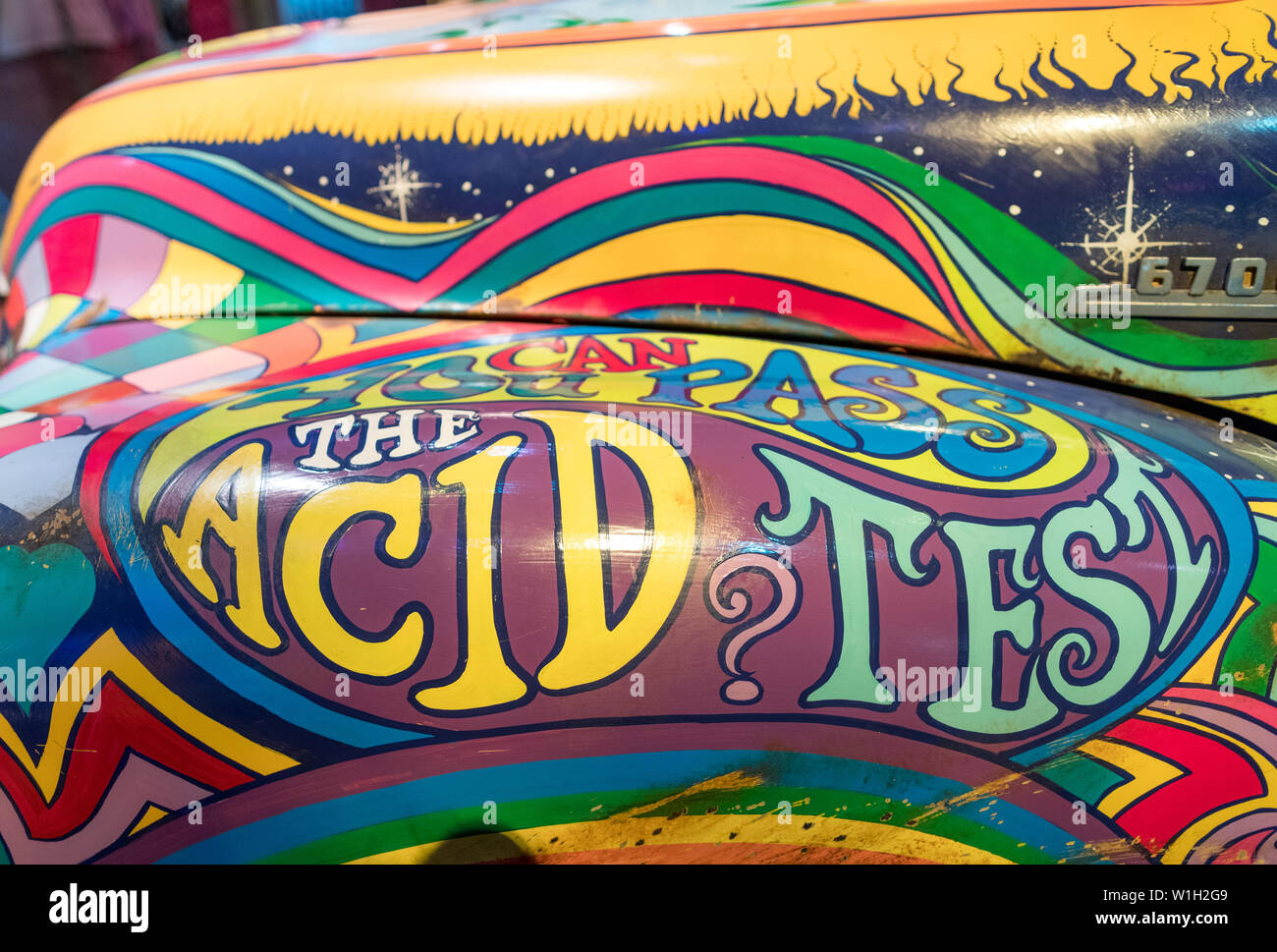 Dans l'Insecte peint psychédélique Museum à Bethel Woods du Festival de Woodstock 1969 l'État de New York USA Banque D'Images