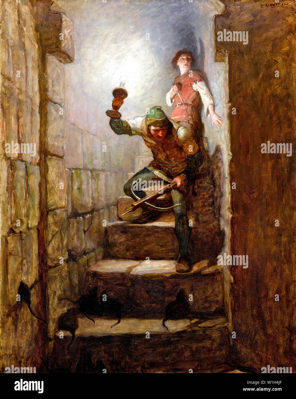 Les Donjons par NC Wyeth Banque D'Images