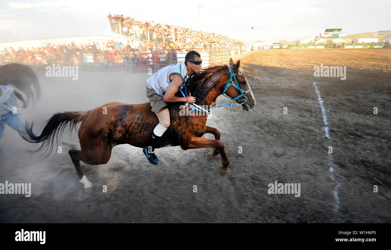 Relais d'Indiens à Pioneer Days in Lander, Wyoming. Backroads Americana - Lander Rodeo (c) 2018 Tom Kelly Banque D'Images