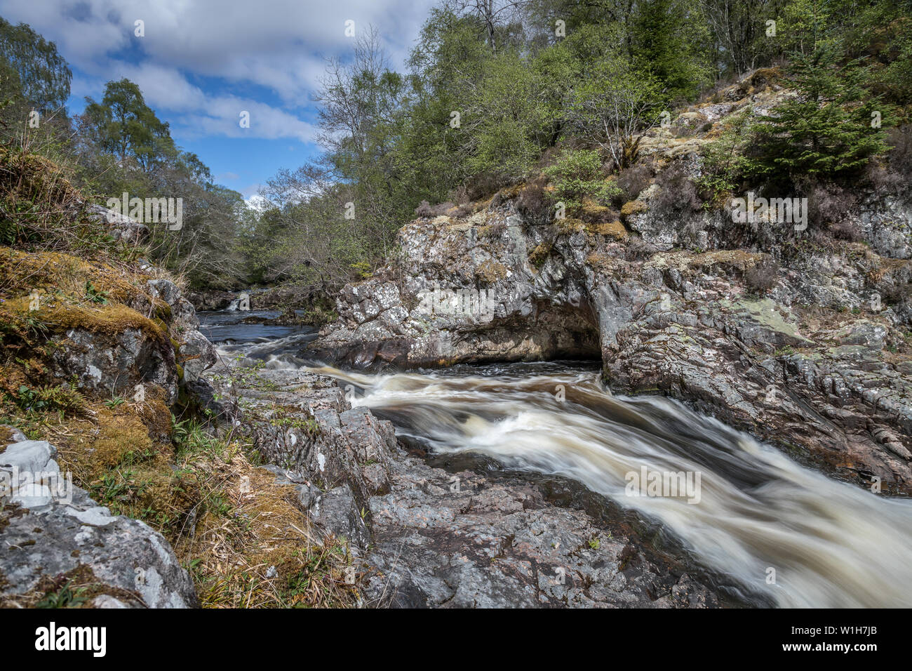 Tombe de Shin, Highlands, Scotland, UK Banque D'Images