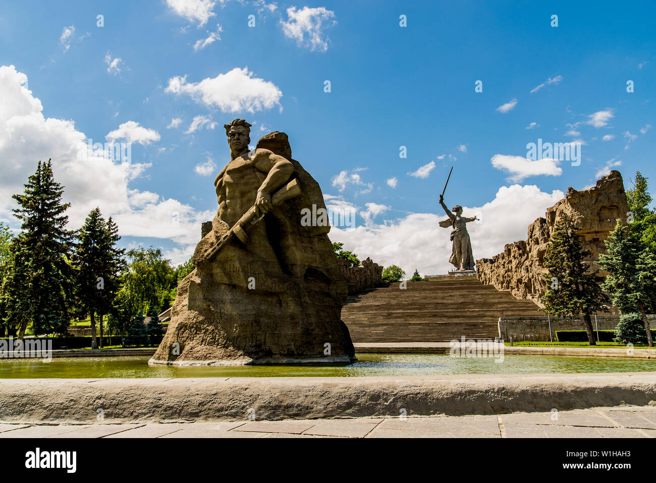 VOLGOGRAD, RUSSIE - 26 MAI 2019 : stand à mort monument sur Mamaïev Kourgan. Banque D'Images