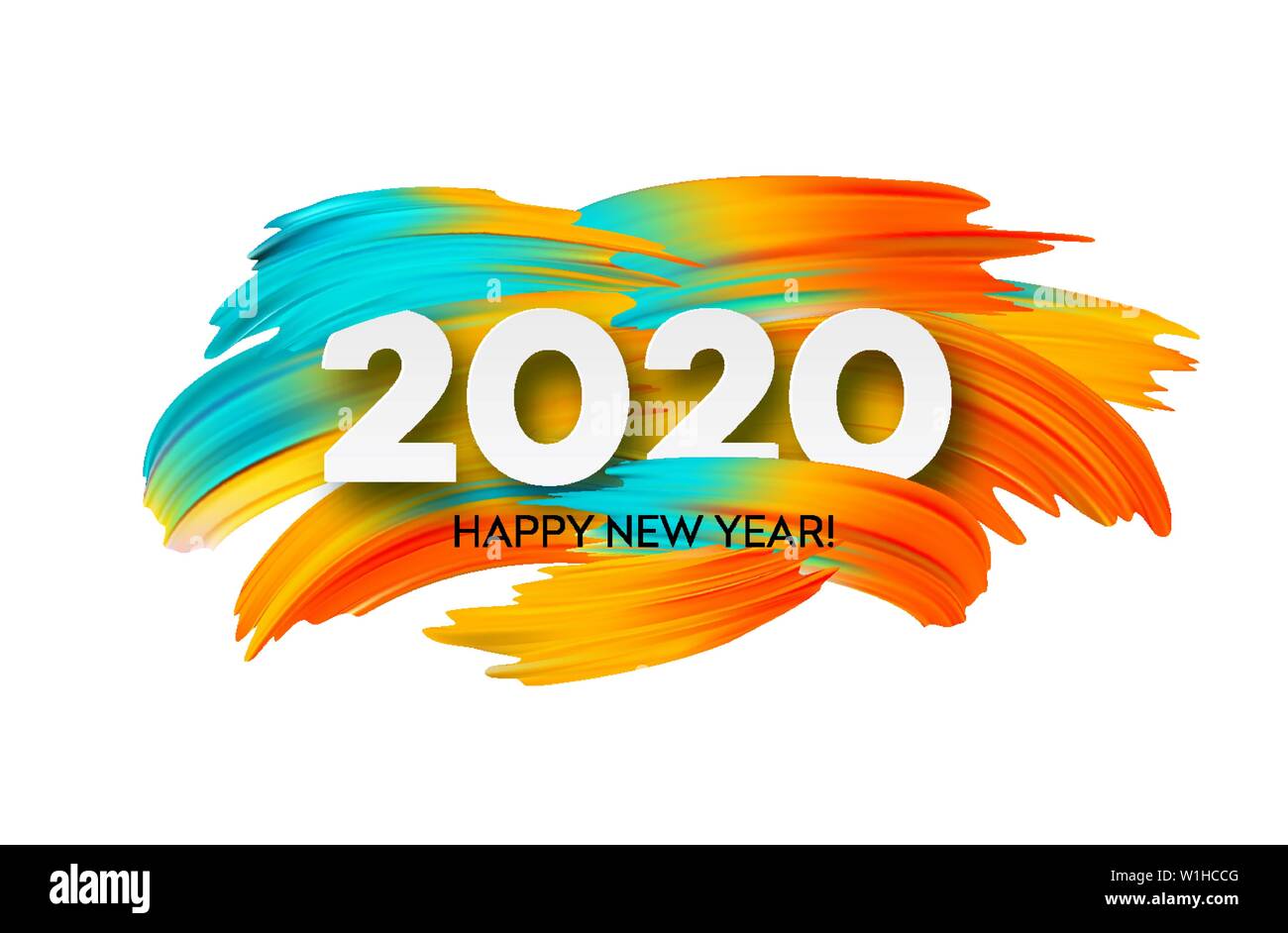 Bonne année 2020. Accueil lettrage inscription. Vector illustration Illustration de Vecteur