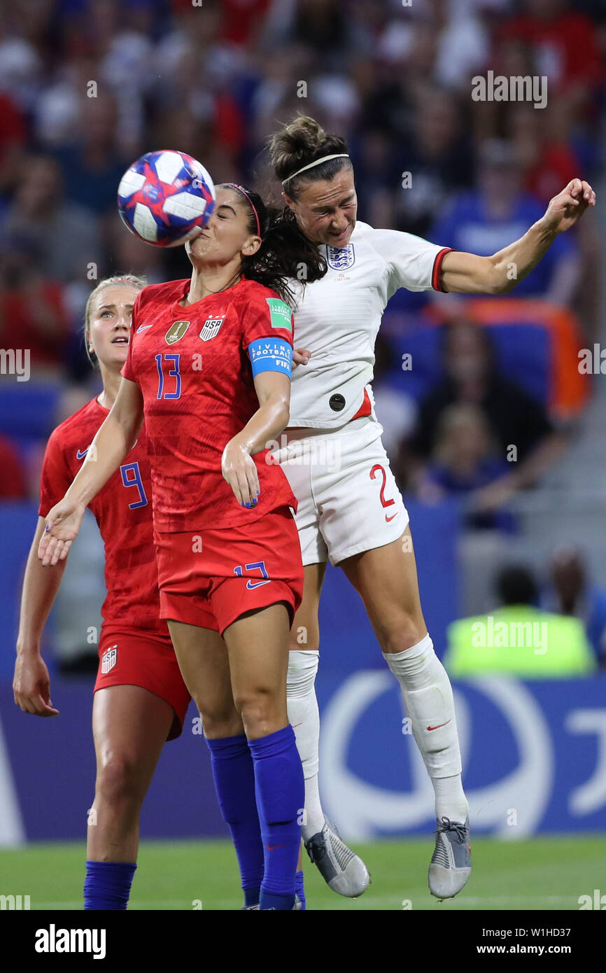 Lyon, France. 07 juillet, 2019. Morgan, de l'United States et bronze d'Angleterre match valide pour les demi-finales de la Coupe du Monde de football dans le Stade de Lyon en France le Mardi, 02. (PHOTO : VANESSA CARVALHO/BRÉSIL PHOTO PRESSE) Credit : Brésil Photo Presse/Alamy Live News Banque D'Images