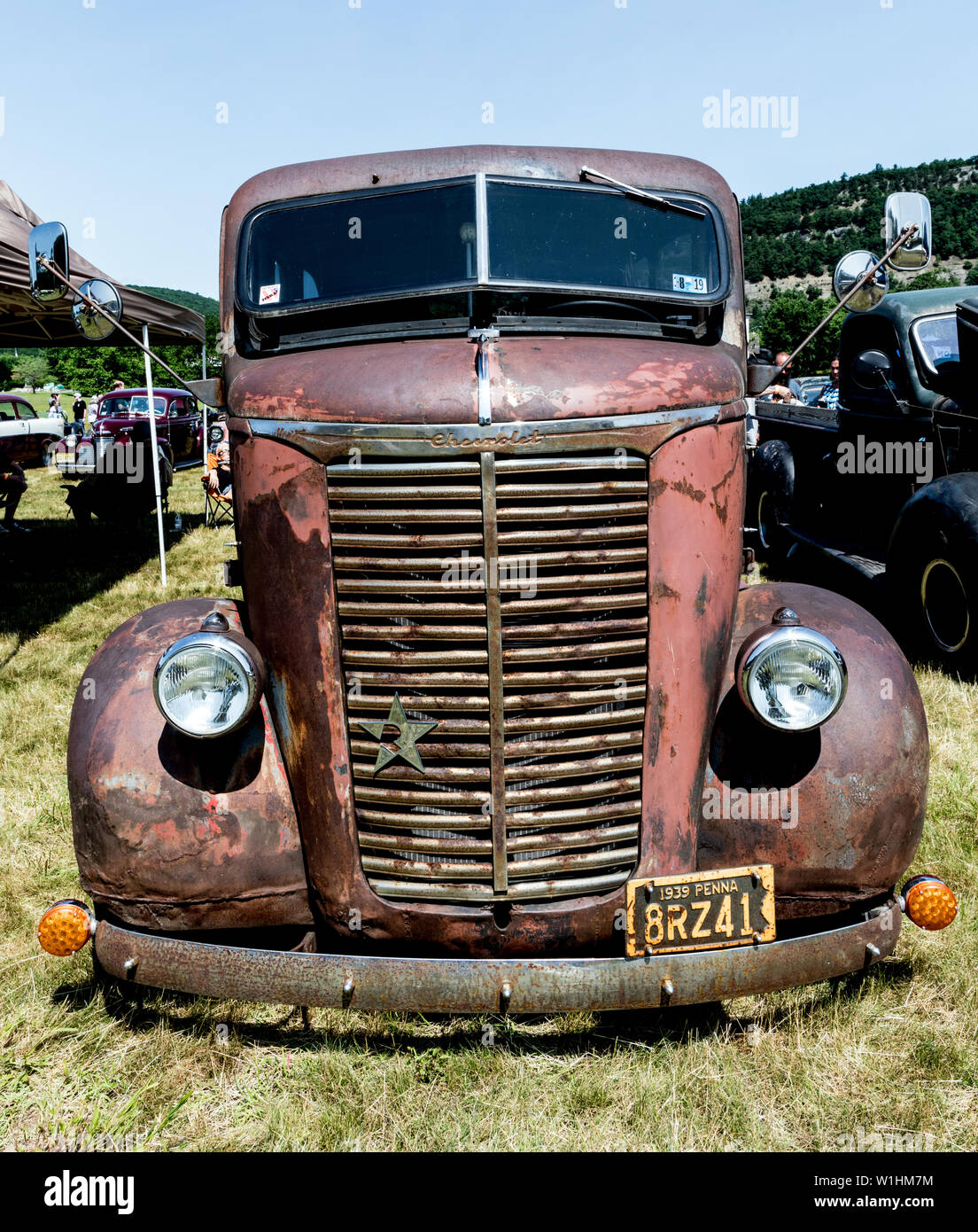 1930 Chevrolet Classic Camions radiateur l'État de New York New York USA Banque D'Images