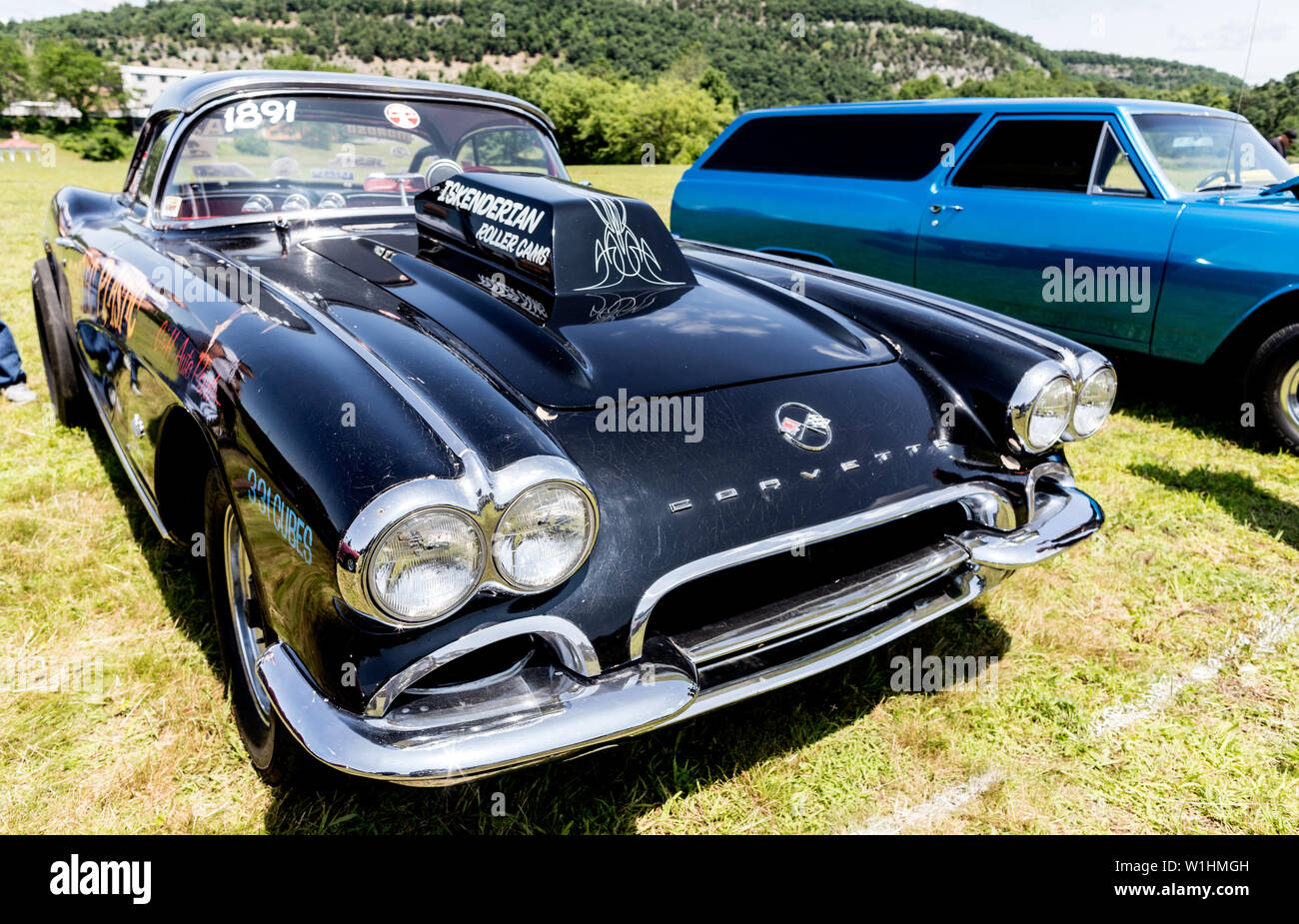 1960 Voiture de sport classique Corvette de l'État de New York, USA Banque D'Images