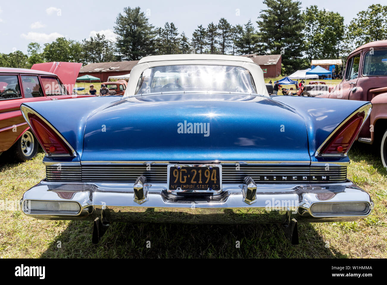 Classic 1958 Lincoln Convertable Premier Port Jervis l'État de New York USA Banque D'Images