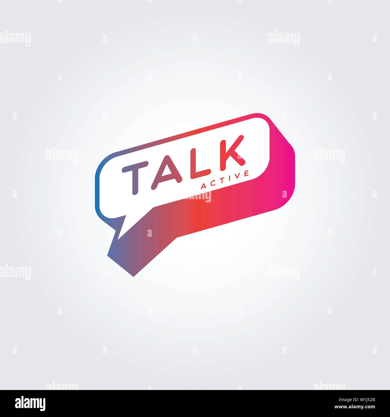 Gradient coloré Bubble Talk signe Logo Icône Symbole Illustration de Vecteur