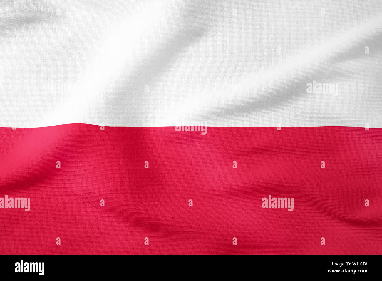 Drapeau national de la Pologne - Forme rectangulaire symbole patriotique Banque D'Images