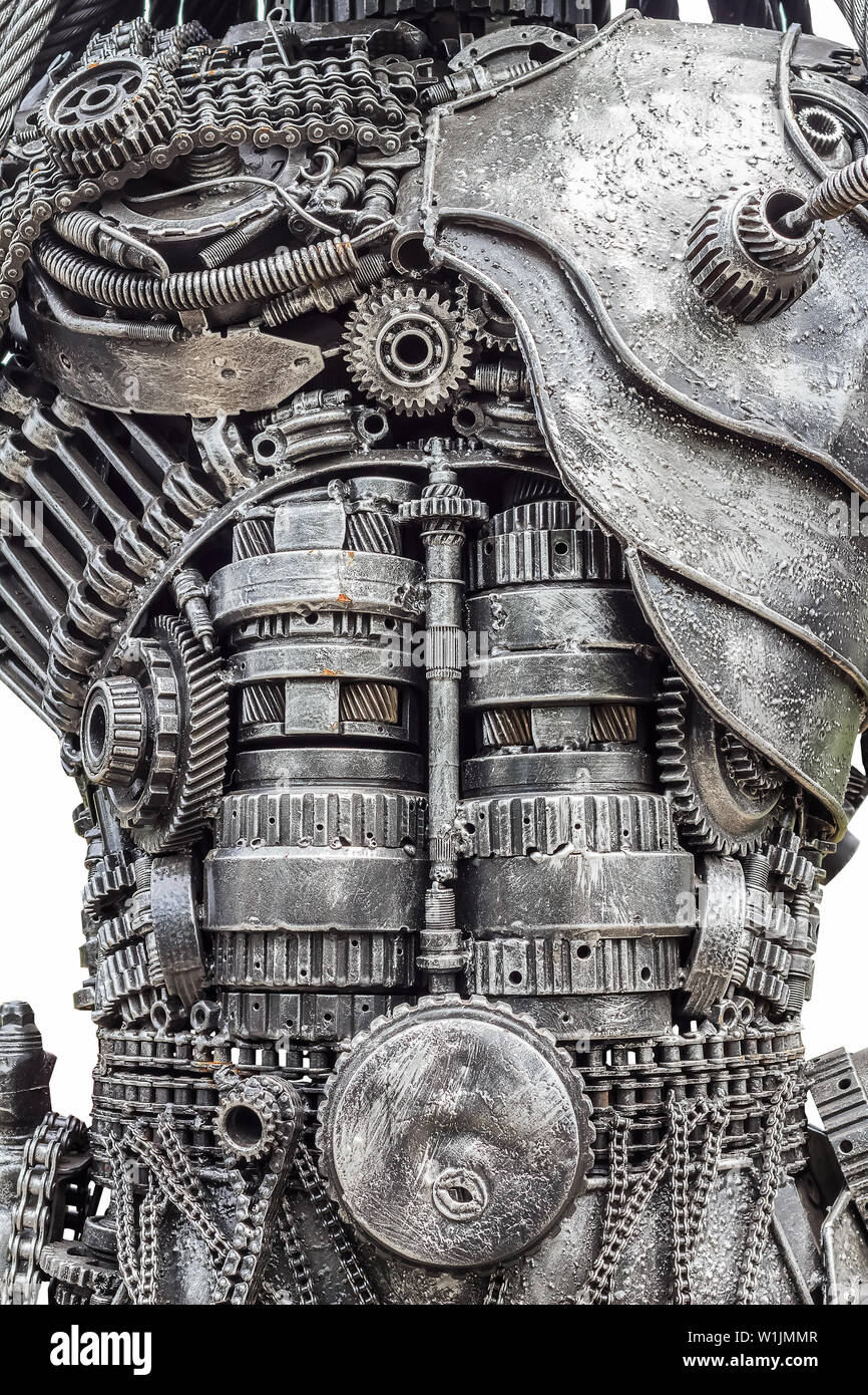 Metal fond pignon acier robot Banque D'Images