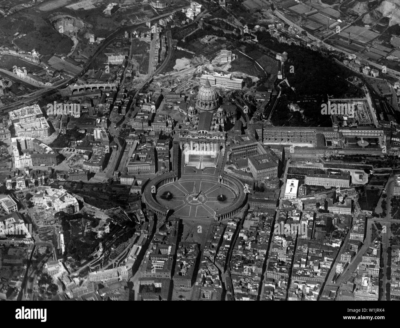 Rome, vue de la Piazza San Pietro, 1920 Banque D'Images