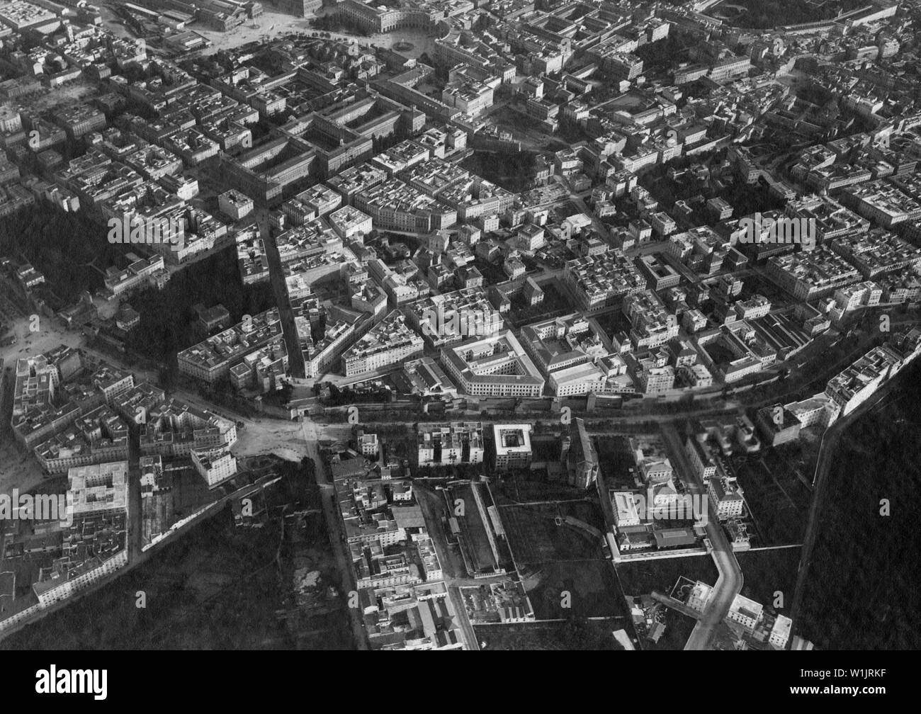 Rome, vue aérienne, 1920 Banque D'Images