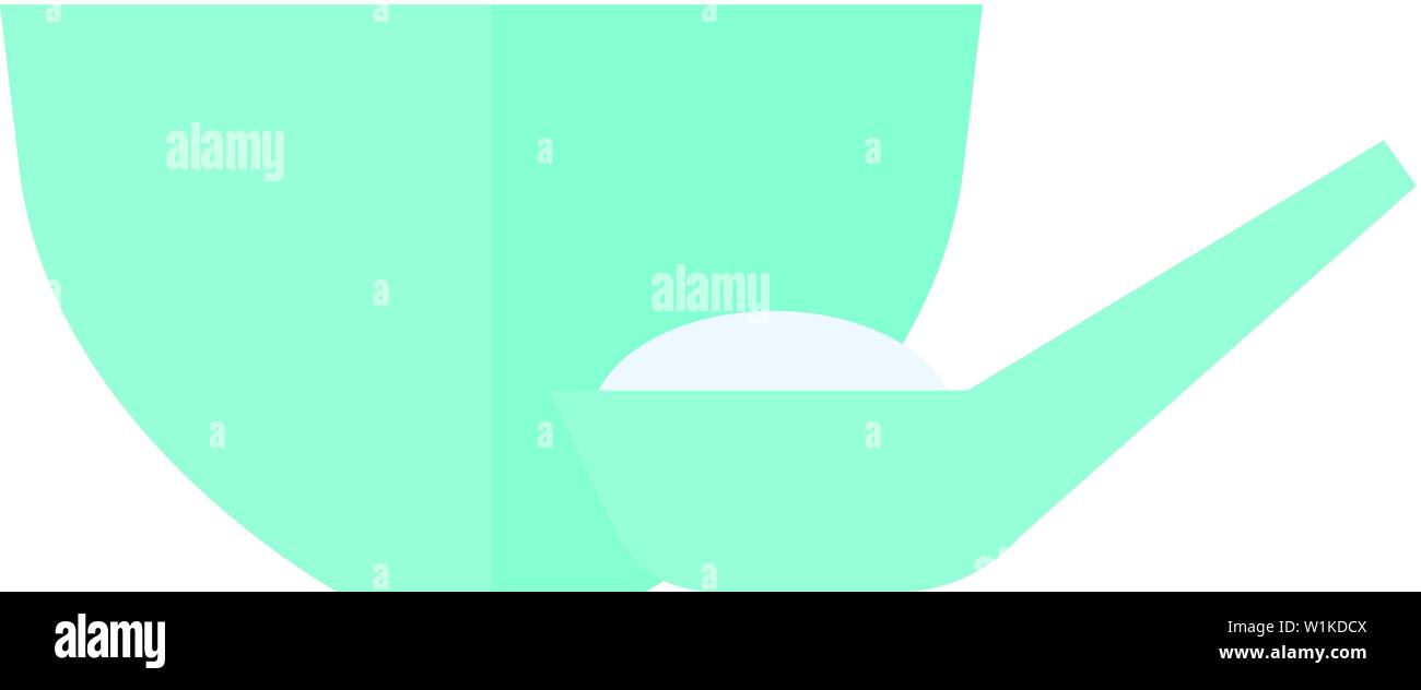 Bol de porridge dans l'icône de couleur plate style. Illustration de Vecteur