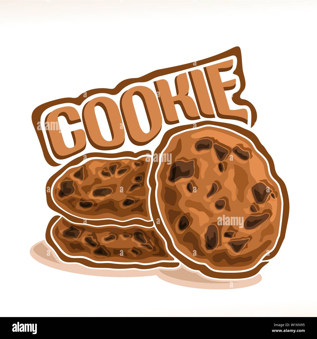 Logo Vector pour Cookie Illustration de Vecteur