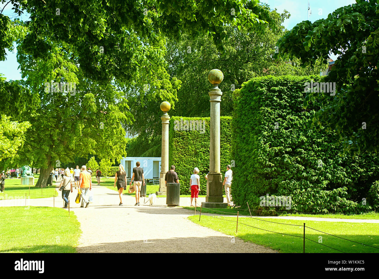 Copenhague, Danemark - 16 juin, 2019 Très belle vue sur le jardin du roi près de Rosenborg Castle dans le centre de Copenhague établi depuis début 17t Banque D'Images
