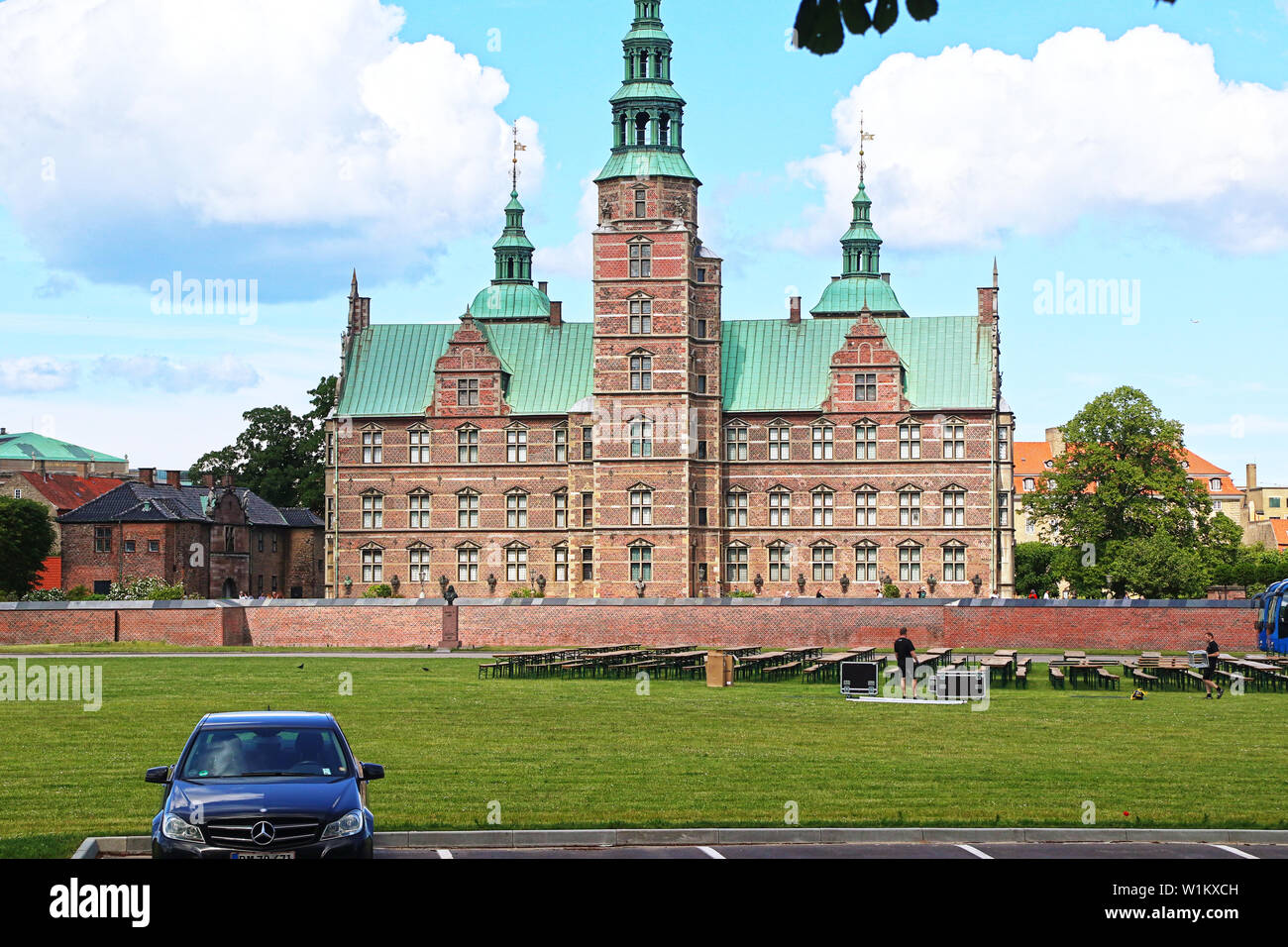 Copenhague, Danemark - 16 juin, 2019 Belle vue sur château de Rosenborg dans le centre de Copenhague. Le château a été construit comme maison de pays en 1606, en D Banque D'Images