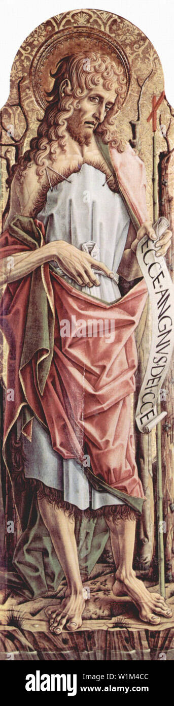 Carlo Crivelli - Saint Jean Baptiste 1473 Banque D'Images Carlo Crivelli - Saint Jean Baptiste 1473 Banque D'Images