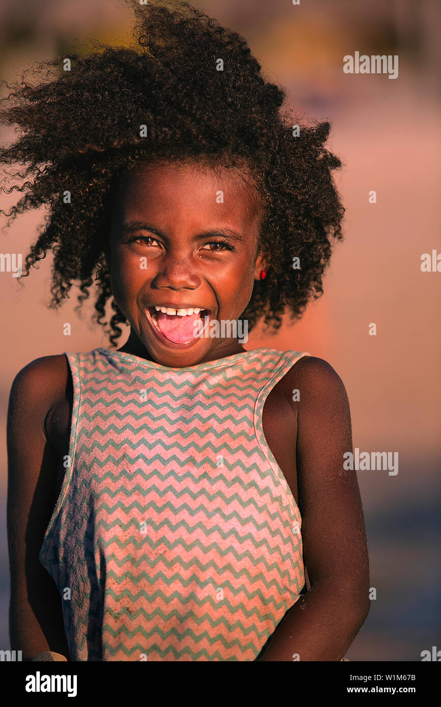 Les gens portrait femme facialexpression Afro Banque D'Images